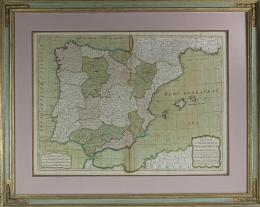 297  -  MAPA DE ESPAÑA Y PORTUGAL DEL S.XIX