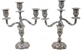 752  -  PAREJA DE CANDELABROS DE PLATA