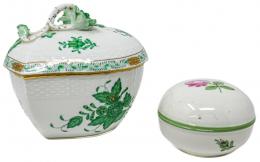 536  -  DOS CAJITAS EN PORCELANA DE LOS AÑOS 60