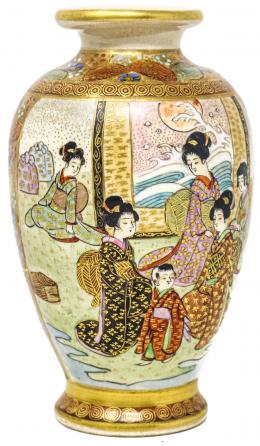 504  -  JARRÓN EN PORCELANA JAPONESA ÉPOCA MEIJÍ