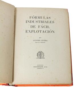 391  -  "FÓRMULAS INDUSTRIALES DE FÁCIL EXPLOTACIÓN"