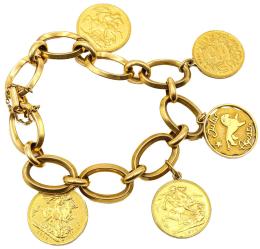 187  -  PULSERA CON MONEDAS DE MEDIADOS DEL S.XX