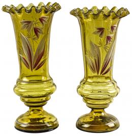 74  -  PAREJA DE JARRONES DECORATIVOS CIRCA 1900