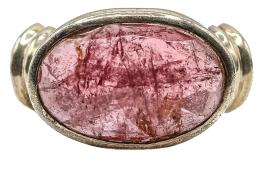 82  -  ANILLO CON TURMALINA ROSA 