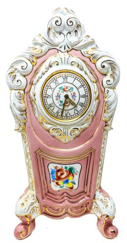 854  -  RELOJ DE SOBREMESA EN PORCELANA VALENCIANA DE LOS AÑOS 60