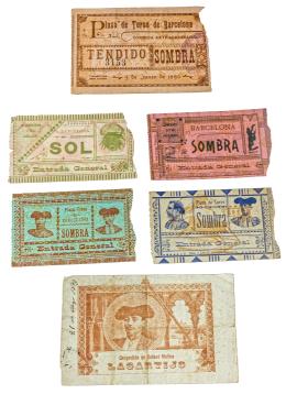 334  -  6 ENTRADAS DE LA PLAZA DE TOROS DE BARCELONA