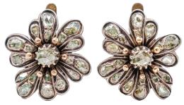 164  -  PENDIENTES CON DIAMANTES DEL S.XIX