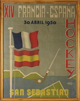 295  -  CARTEL  XIV "FRANCIA-ESPAÑA" HOCKEY