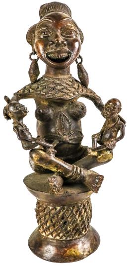 468  -  FIGURA AFRICANA BAMUN DE LA MATERNIDAD, PRIMERA MITAD S.XX