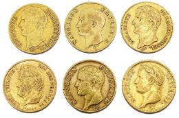 465  -  SEIS MONEDAS DE ORO DE 40 FRANCOS