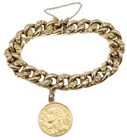 193  -  PULSERA CON MONEDA DEL S.XIX