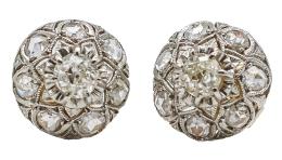 226  -  PENDIENTES CON DIAMANTES DE PPS. DEL S.XX