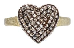 56  -  ANILLO CORAZÓN CON DIAMANTES