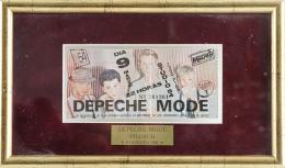 929  -  ENTRADA DE "DEPECHE MODE" DE 1984 ENMARCADA