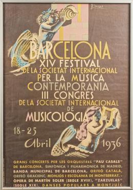 355  -  CARTEL "BARCELONA XIV FESTIVAL DE LA SOCIETAT...