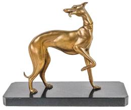 1000  -  FIGURA DE "GALGO" ART DECÓ DEL PRIMER TERCIO DE S. XX