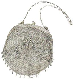 838  -  BOLSO DE MALLA EN PLATA DE LOS AÑOS 20