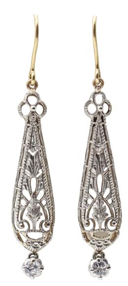 222  -  PENDIENTES CON DIAMANTES