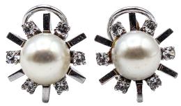 234  -  PENDIENTES CON PERLAS Y BRILLANTES