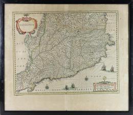 391  -  MAPA DE CATALUÑA JOHANNES JANSSONIUS DE 1647