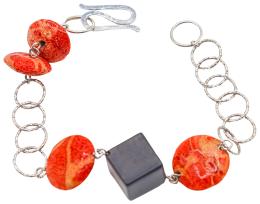 220  -  PULSERA CON CORAL Y ÓNIX