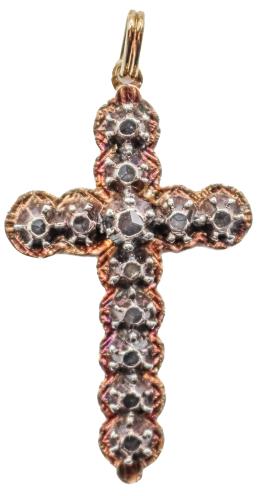 159  -  CRUZ COLGANTE CON DIAMANTES DEL S.XIX