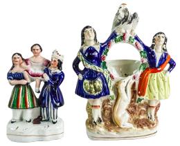 602  -  DOS FIGURAS DE PORCELANA STAFFORD DE LA 1ª MITAD DE S. XX