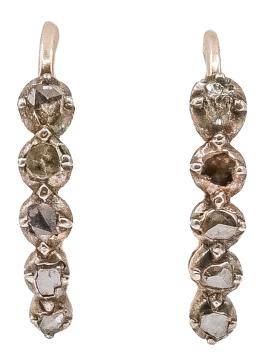 209  -  PENDIENTES CON DIAMANTES DEL S.XIX