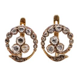 241  -  PENDIENTES CON DIAMANTES DEL S.XIX