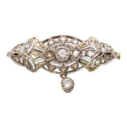 83  -  BROCHE CON DIAMANTES DE PPS. DEL S.XX