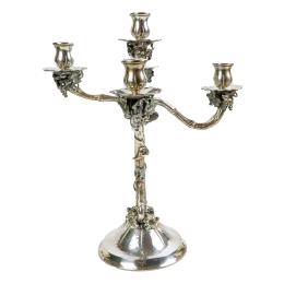 674  -  CANDELABRO EN PLATA DE MEDIADOS  DE S. XX