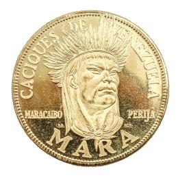 392  -  MONEDA CACIQUES DE VENEZUELA EN ORO