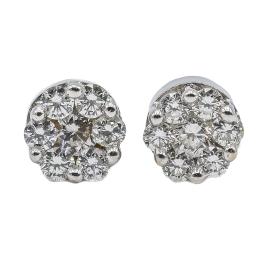 425  -  PENDIENTES ROSETONES CON BRILLANTES