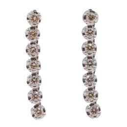 146  -  PENDIENTES LARGOS RIVIERE CON BRILLANTES