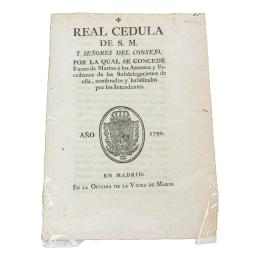 280  -  REAL CEDULA DE S.M.. Y SEÑORES DEL CONSEJO...