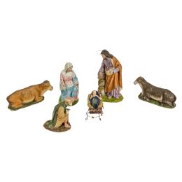 519  -  CONJUNTO DE FIGURAS DE PESEBRE DE MEDIADOS DEL S.XX