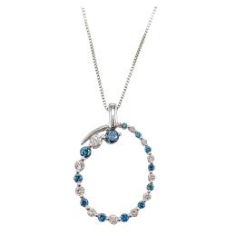 73  -  COLGANTE OVAL CON BRILLANTES Y ZAFIROS LONDON BLUE