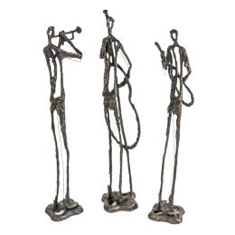 864  -  TRES FIGURAS DE MÚSICOS ESTILO GIACOMETTI