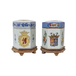 433  -  PAREJA DE TARROS DE PORCELANA CHINA