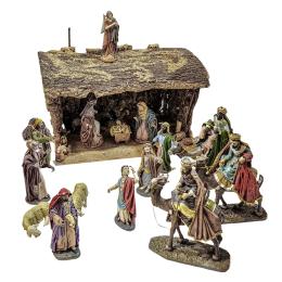 64  -  CONJUNTO DE FIGURAS DE PESEBRE DEL ÚLTIMO TERCIO DEL S.XX