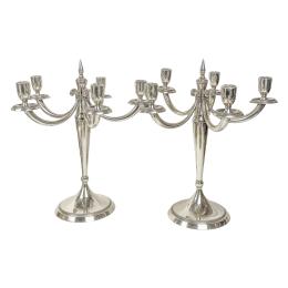 117  -  PAREJA DE CANDELABROS EN PLATA DE LOS AÑOS 60/70