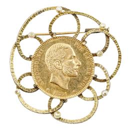 85  -  BROCHE MONEDA DE 1881