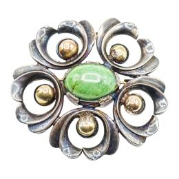 77  -  BROCHE CON TURQUESA, AÑOS 30