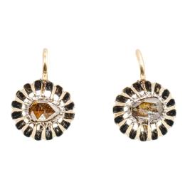 135  -  PENDIENTES CON DIAMANTES DEL S. XIX