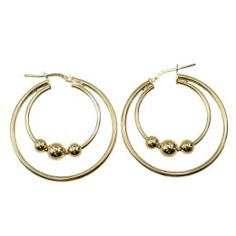 69  -  PENDIENTES CRIOLLA DOBLE CON BOLAS