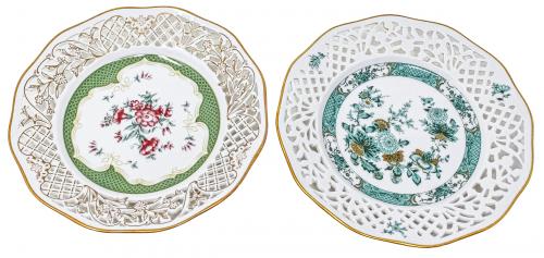 DOS PLATOS DECORATIVOS  DE PORCELANA ALEMANA