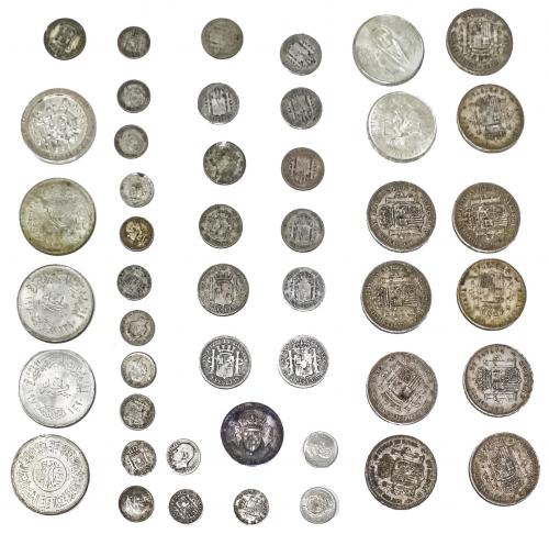 LOTE DE MONEDAS DE PLATA