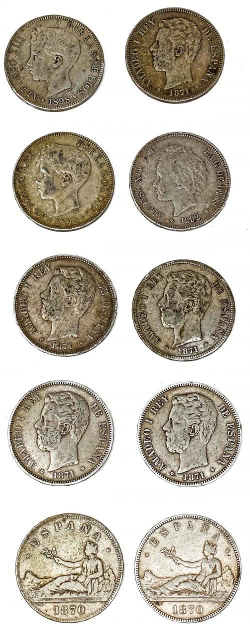 LOTE DE MONEDAS DE PLATA