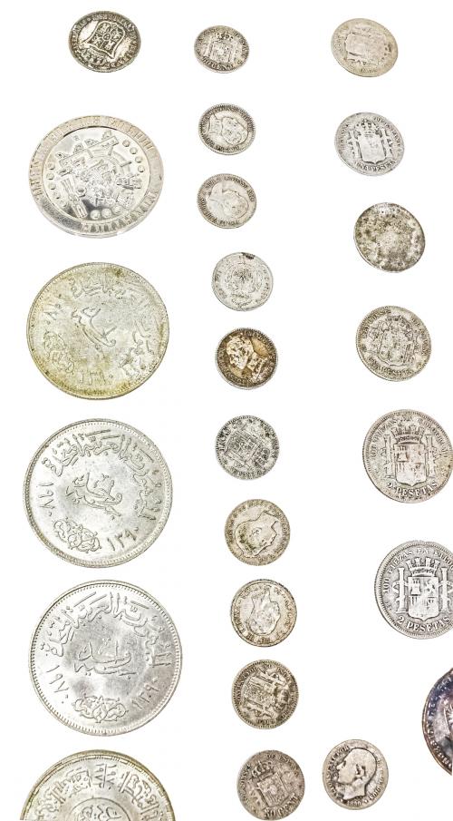 LOTE DE MONEDAS DE PLATA