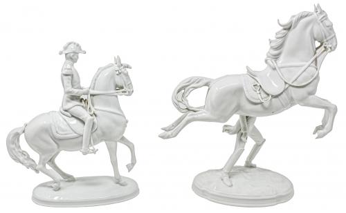 DOS FIGURAS EN PORCELANA AUSTRÍACA DEL PRIMER TERCIO S.XX